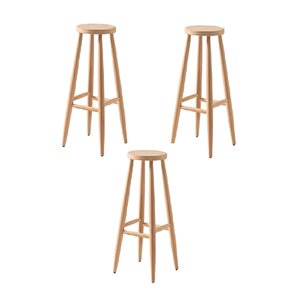 Ahşap Tabure Ham 28*70 Cm 3 Adet