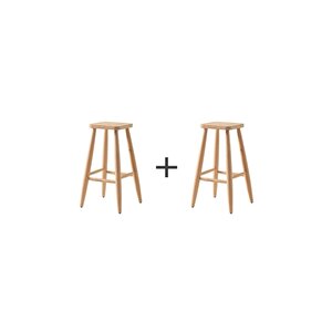 Ahşap 65 Cm Yüksek Kare Bar Tabure Sandalye