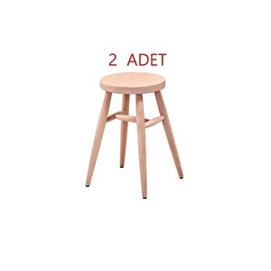 Ahşap Tabure Hamtabure 45cm 2 Adet