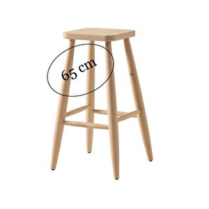 Ham Ahşap 65 Cm Kare Tabure Sandalye