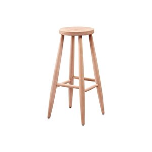 Yuvarlak Cilasız Bar Taburesi