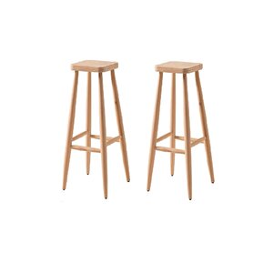 Ahşap Tabure Ham Kare 36*36*70 Cm 2 Adet