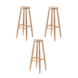 Ahşap Tabure Ham 28*70 Cm 3 Adet