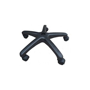 Yuvarlak Amortisörlü Tekerlekli Tabure Siyah