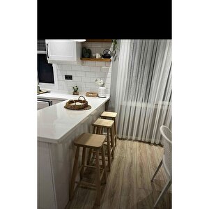 Ahşap Tabure Ham Kare Cm 3 Adet