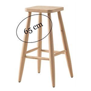 Ahşap 65 Cm Kare Bar Tabure Sandalye