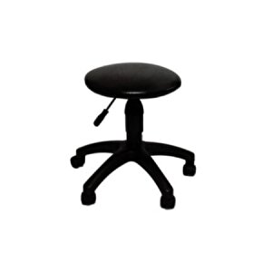 Amortisörlü Tabure Siyah Renk Yükselir Tekerlekli