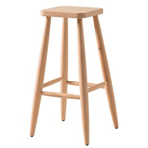 Ahşap Kare Bar Tabure Sandalye