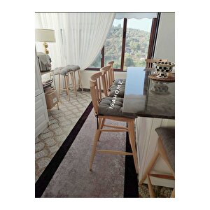 Kırlangıç Yıldız Bar Sandalye Ham Ahşap 4 Adet