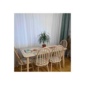 Natural Ada Sandalye Cilasız Ahşap