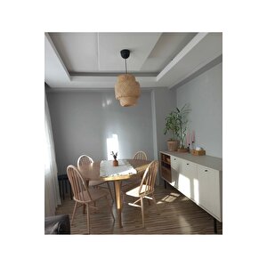 Ada Sandalye Modern Ham Ahşap Boyasız