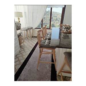 Kırlangıç Yıldız Bar Sandalye Ham Ahşap 2 Adet