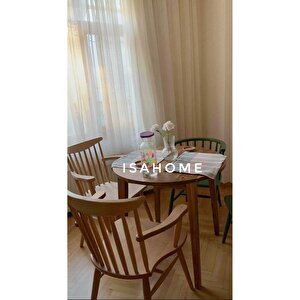 Kırlangıç Kollu Yıldız Sandalye Ham Ahşap Model 2 Adet