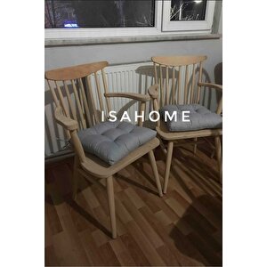 Kırlangıç Kollu Yıldız Sandalye Ham Ahşap Model 2 Adet