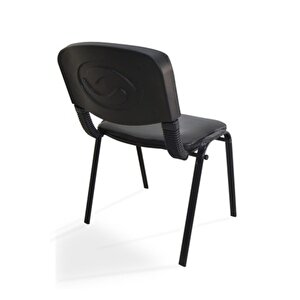 I Office Furniture & Desing Siyah Ofis Büro Bekleme Misafir Form Koltuğu Sandalyesi 6li 008