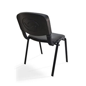 I Office Furniture & Desing Siyah Ofis Büro Bekleme Misafir Form Koltuğu Sandalyesi 6lı 012