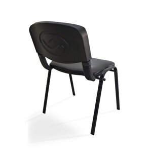I Office Furniture & Desing Siyah Ofis Büro Bekleme Misafir Form Koltuğu Sandalyesi 4lü 00712