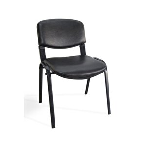 I Office Furniture & Desing Siyah Ofis Büro Bekleme Misafir Form Koltuğu Sandalyesi 4lü 00712