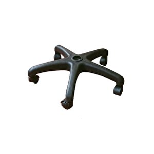 60'lık Yıldız Plastik Ayak + 5 Tekerlek Ofis Koltuğu Yedek Parçası