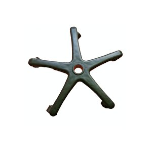 60'lık Yıldız Plastik Ayak + 5 Tekerlek Ofis Koltuğu Yedek Parçası