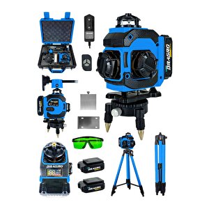 Pro 16 Köşe Yeşil Lazer Hizalama Terazi 360° Mıknatıslı Çantalı Otomatik Hizalama Metre