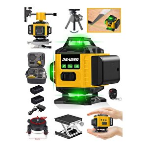 Alman 128 Vf 12 Köşe Otomatik Hizalama Lazer Metre 360 Derece Yatay Dikey Çapraz Kumandalı Çantalı