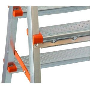 6+6 Basamaklı Çift Çıkışlı Galvanizli Profil Merdiven | Ev, Bahçe, İş Yeri İçin