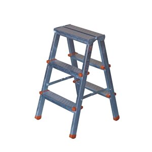3+3 Basamaklı Çift Çıkışlı Galvanizli Profil Merdiven | Ev, Bahçe, İş Yeri İçin