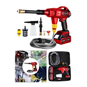 21 V Kömürsüz Şarjlı Oto Yıkama Makinesi Çift Akülü Bahçe Yıkama Makinasi