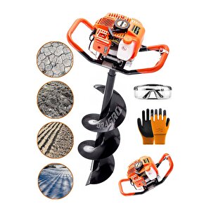 Alman 9.9 Hp Toprak Burgu Makinası 150 Mm Delme Ucu