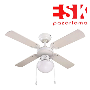 ESK Colours Eko Tavan Vantilatörü Beyaz Kanat 92 Cm