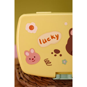 Lucky Bear Dikdörtgen Saklama Kabı Sarı
