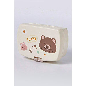 Lucky Bear Dikdörtgen Saklama Kabı Kahve
