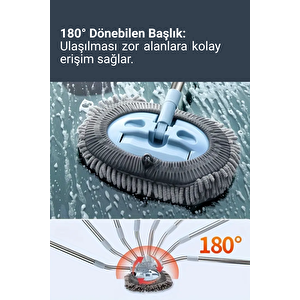 Çok Fonksiyonlu Mikrofiber Araba Yıkama Fırçası Teleskopik Uzun Saplı Detay Fırçası Oto Mopu