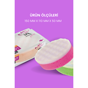 3 Adet Banyo Vücut Duş Masaj Süngeri Spa Süngeri Banyo Terapi Süngerleri