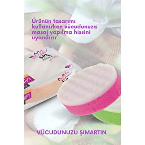 2 Adet Banyo Vücut Duş Masaj Süngeri Spa Süngeri Banyo Terapi Süngeri