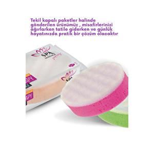 4 Adet Banyo Vücut Duş Masaj Süngeri Spa Süngeri Banyo Terapi Süngerleri