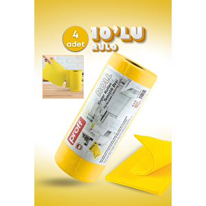 4 Adet 10'lu Rulo %100 Mikrofiber Kopar Kullan Çok Amaçlı Temizlik Bezi - Ekonomik Ve Pratik Hijyen
