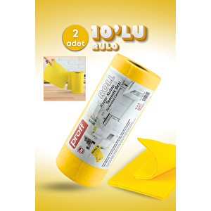 2 Adet 10'lu Rulo %100 Mikrofiber Kopar Kullan Çok Amaçlı Temizlik Bezi - Ekonomik Ve Pratik Hijyen