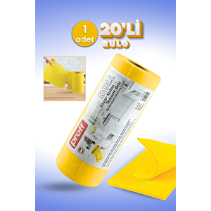 1 Adet 20'li Rulo %100 Mikrofiber Kopar Kullan Çok Amaçlı Temizlik Bezi - Ekonomik Ve Pratik Hijyen