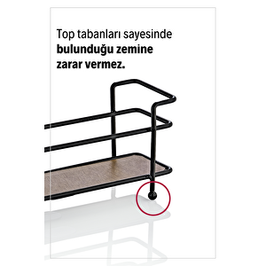 Alice Ahşap Tabanlı Metal Standlı 4'lü Çift Kapaklı Cam Baharatlık Seti - Tuzluk Biberlik