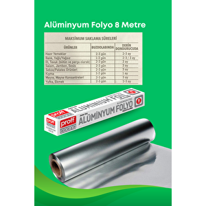 6 Adet 8 Metre Alüminyum Folyo – Dayanıklı Ve Çok Amaçlı Mutfak Folyosu