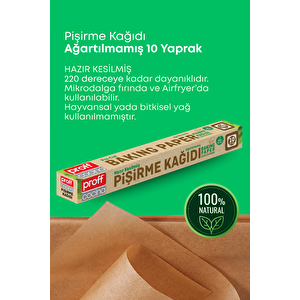 6 Adet 10 Yaprak Ağartılmamış Doğal Hazır Kesilmiş Pişirme Sunum Kağıdı – Yağ Geçirmez Fırın Kağıdı