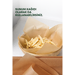 3 Adet 10 Metre Ağartılmamış Doğal Hazır Kesilmiş Pişirme Sunum Kağıdı – Yağ Geçirmez Fırın Kağıdı