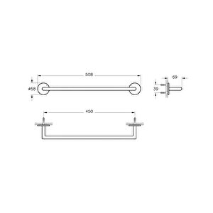 Vitra Havluluk, Origin, 45 Cm, Mat Siyah, A4488636