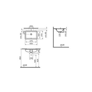 Vitra S20 Tezgah Altı Lavabo, 48 Cm, 7475b003-0618