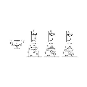 Vitra Lavabo, Sento, Çocuk, Ayak Dahil Değildir, 45 Cm, 7350b003-0001