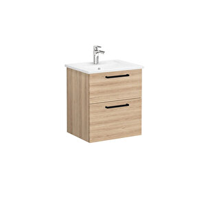 Vitra Root Flat İki Çekmeceli Lavabo Dolabı 60 Cm Doğal Meşe (köşeli Lavabo Dahil) 66290