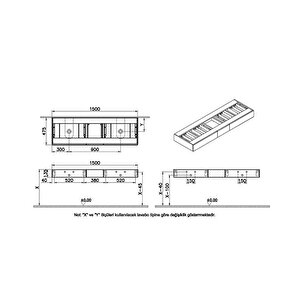 Vitra Origin Çekmeceli Tezgah, 150 Cm, Açık Meşe  65697