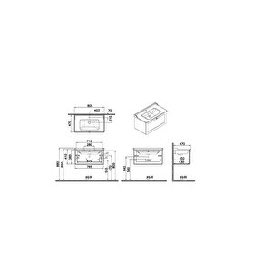 Vitra Root Classic Tek Çekmeceli Lavabo Dolabı 80 Cm Mat Beyaz (klasik Lavabo Dahil) 68806